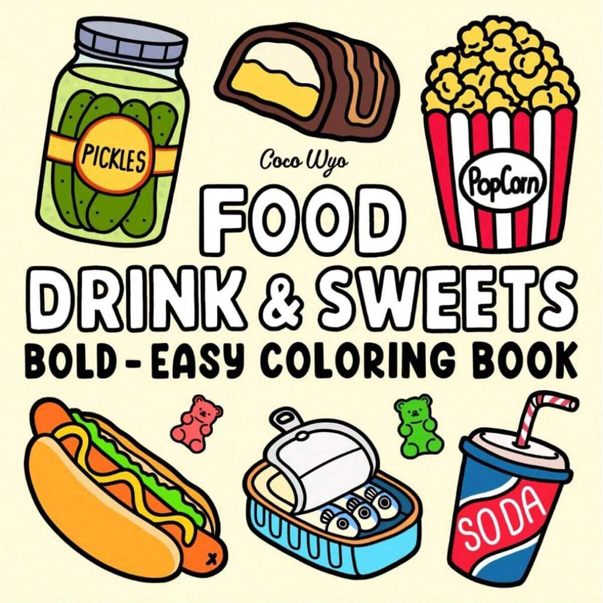 Food Y Snacks Coloring Book - Bview Art Food Drink and Sweets