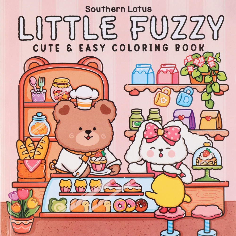 Food Y Snacks Coloring Book - Cute Bear Bakery Theme Coloring Book,