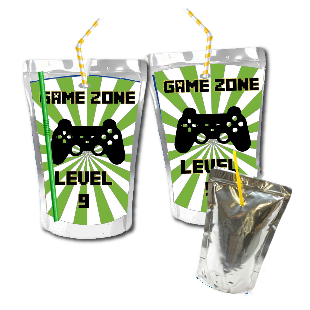 Food Snacks Chips - Custom Name Stickers for Juice Pouches