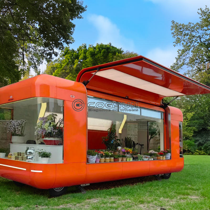 Food Truck With Snacks - Street Mobile Food Trailer Pizza Van