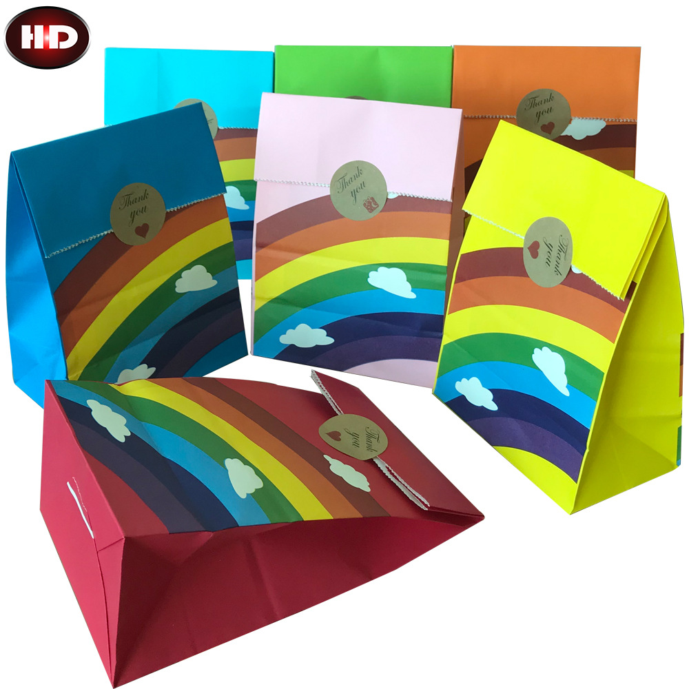 10/20/25pcs kraft rainbow food – обзор и цена Food Or Snacks
