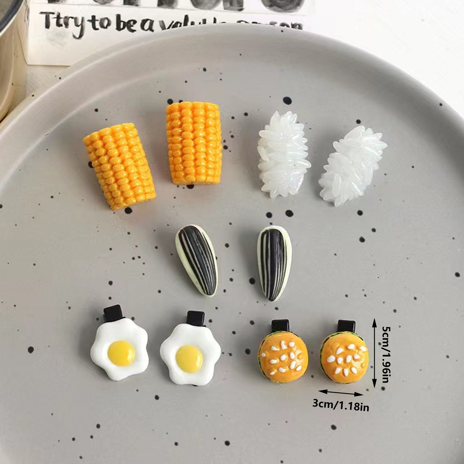 Mini Food Hair Clips Set Reali – обзор и цена Food Or Snacks