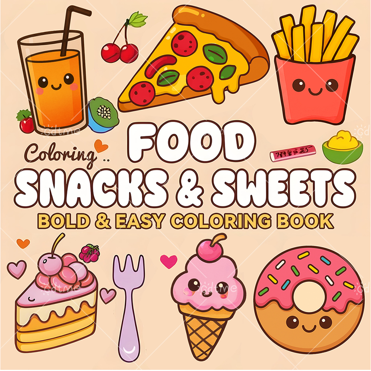 FOOD SNACKS & SWEETS Themed Co – обзор и цена Food Y Snacks Coloring Book