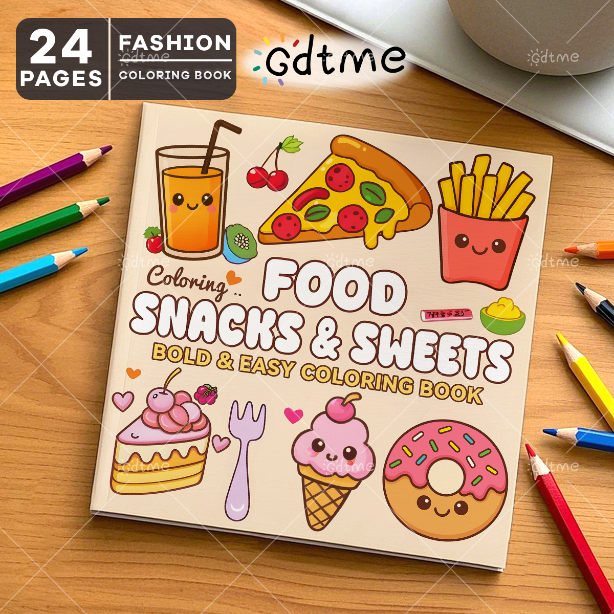 FOOD SNACKS & SWEETS Themed Co – обзор и цена Food Y Snacks Coloring Book