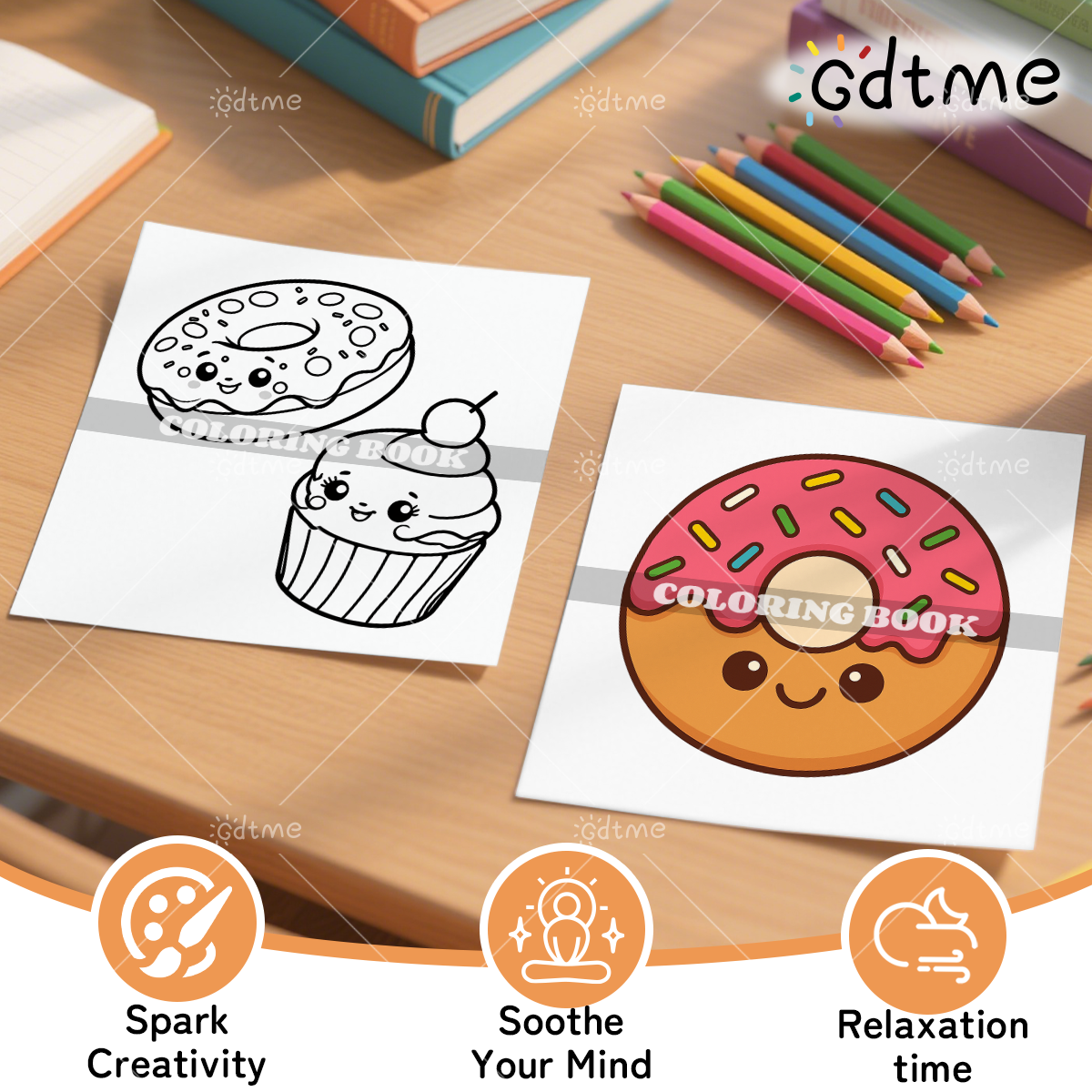 FOOD SNACKS & SWEETS Themed Co – обзор и цена Food Y Snacks Coloring Book
