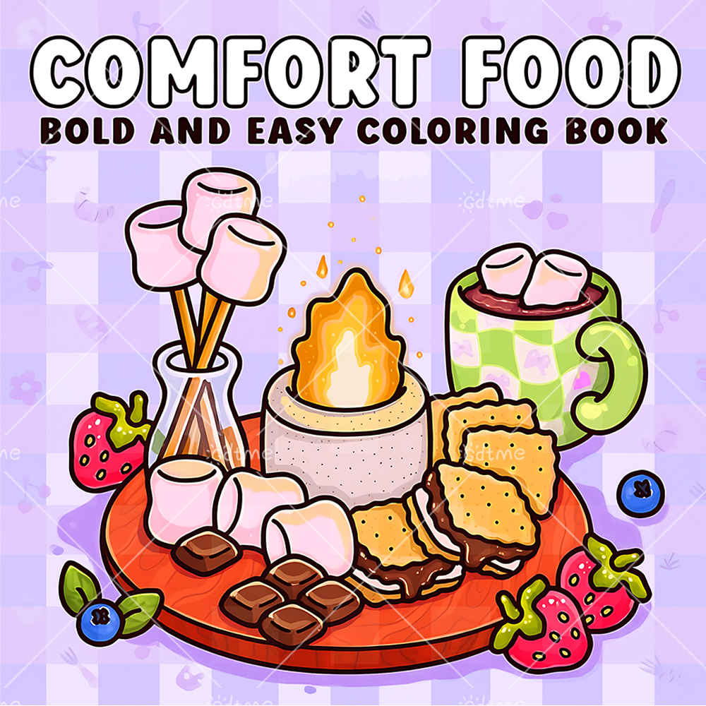 COMFORT FOOD BOLD AND EASY 24  – обзор и цена Food Y Snacks Coloring Book