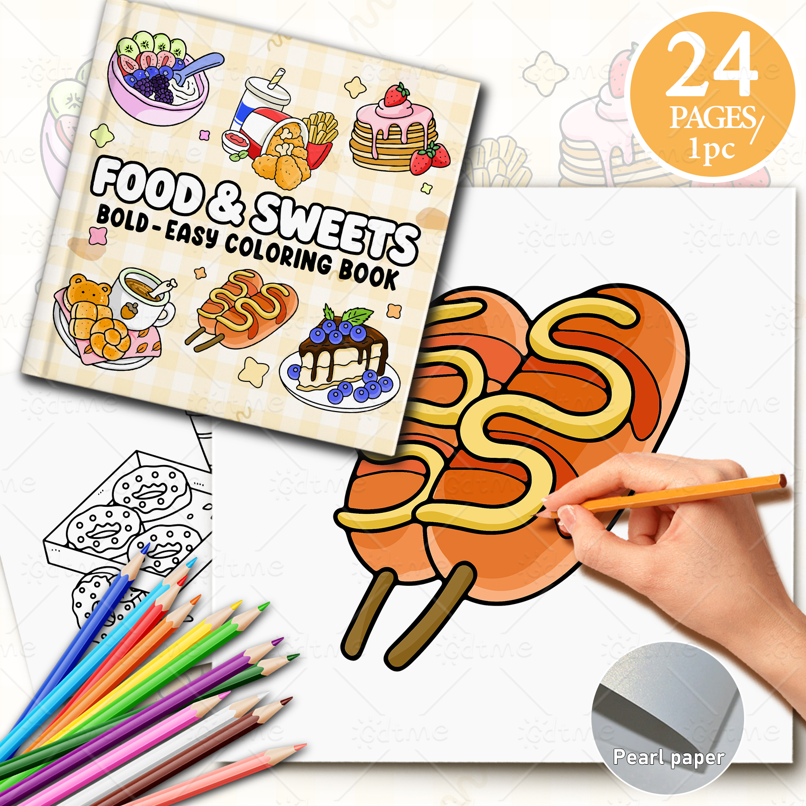 FOOD SWEETS Bold-easy Patterns – обзор и цена Food Y Snacks Coloring Book