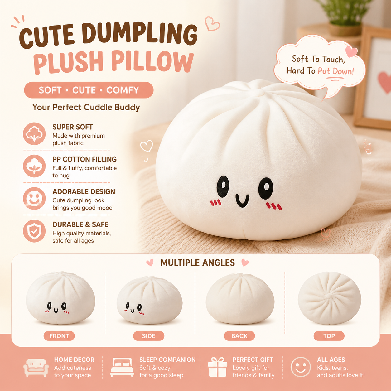 Large Steamed Bun Squeeze Toy  – обзор и цена Food Xxl
