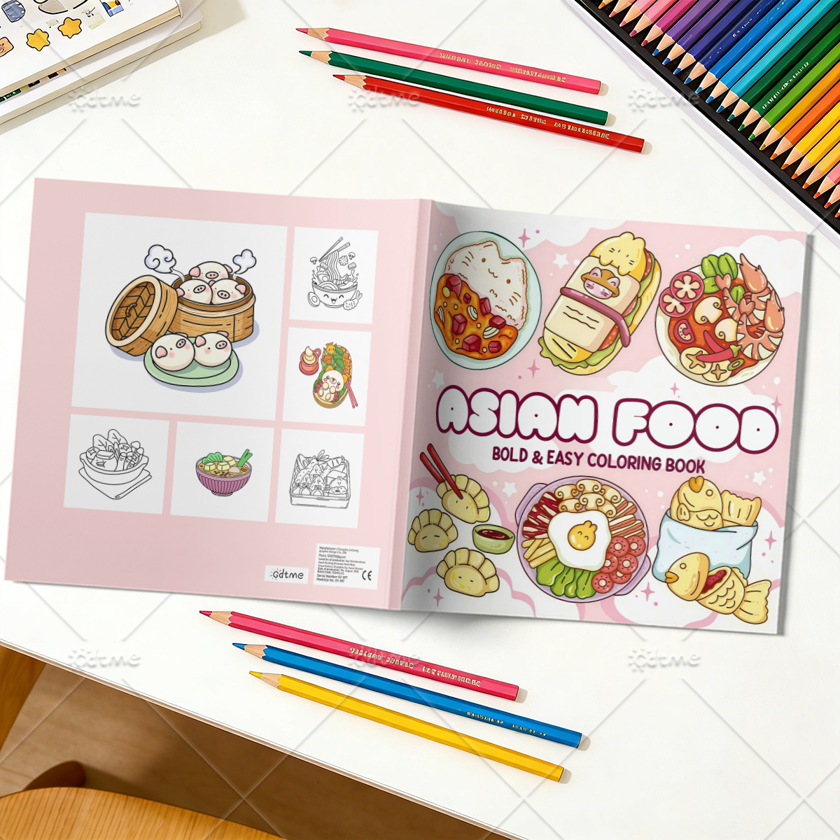 ASIAN Food Bold-easy Patterns  – обзор и цена Food Y Snacks Coloring Book