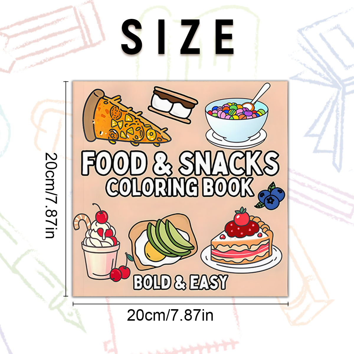 Delicious Food & Snack Themed  – обзор и цена Food Y Snacks Coloring Book