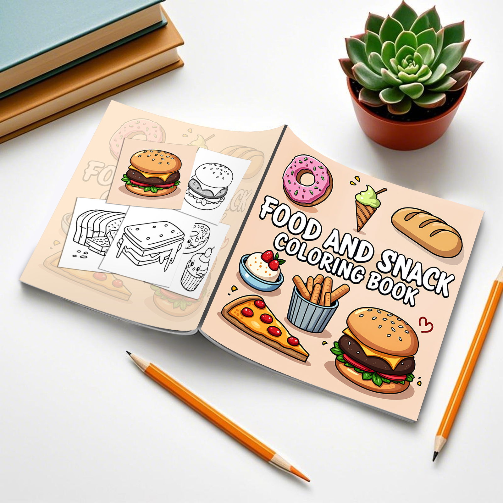 FOOD AND SNACK Coloring Book F – обзор и цена Food Y Snacks Coloring Book
