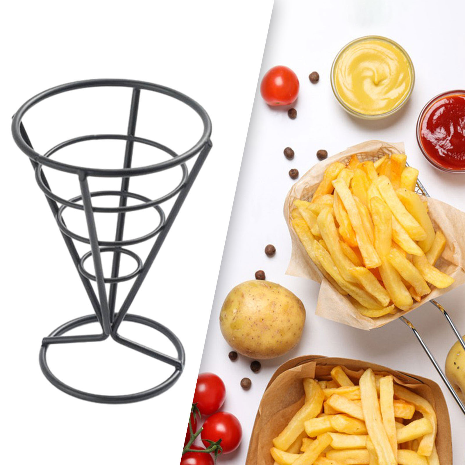 Cone Holder Stand French Fried – обзор и цена Food Snacks For Picnic
