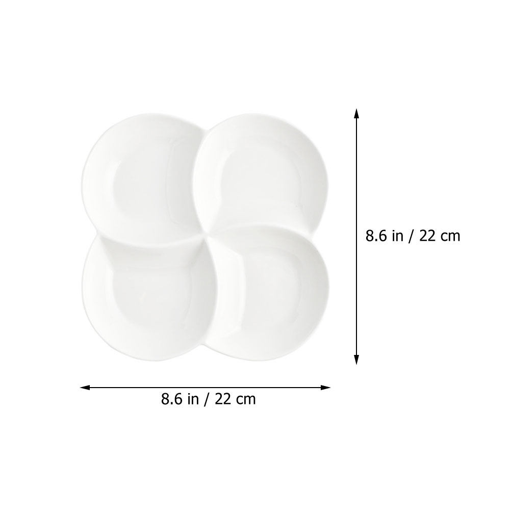 Ceramic Food Plate 4-Compartme – обзор и цена Food Snacks Company