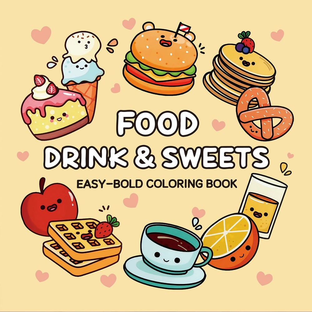 Food Drink & Sweets Easy-bold  – обзор и цена Food Y Snacks Coloring Book
