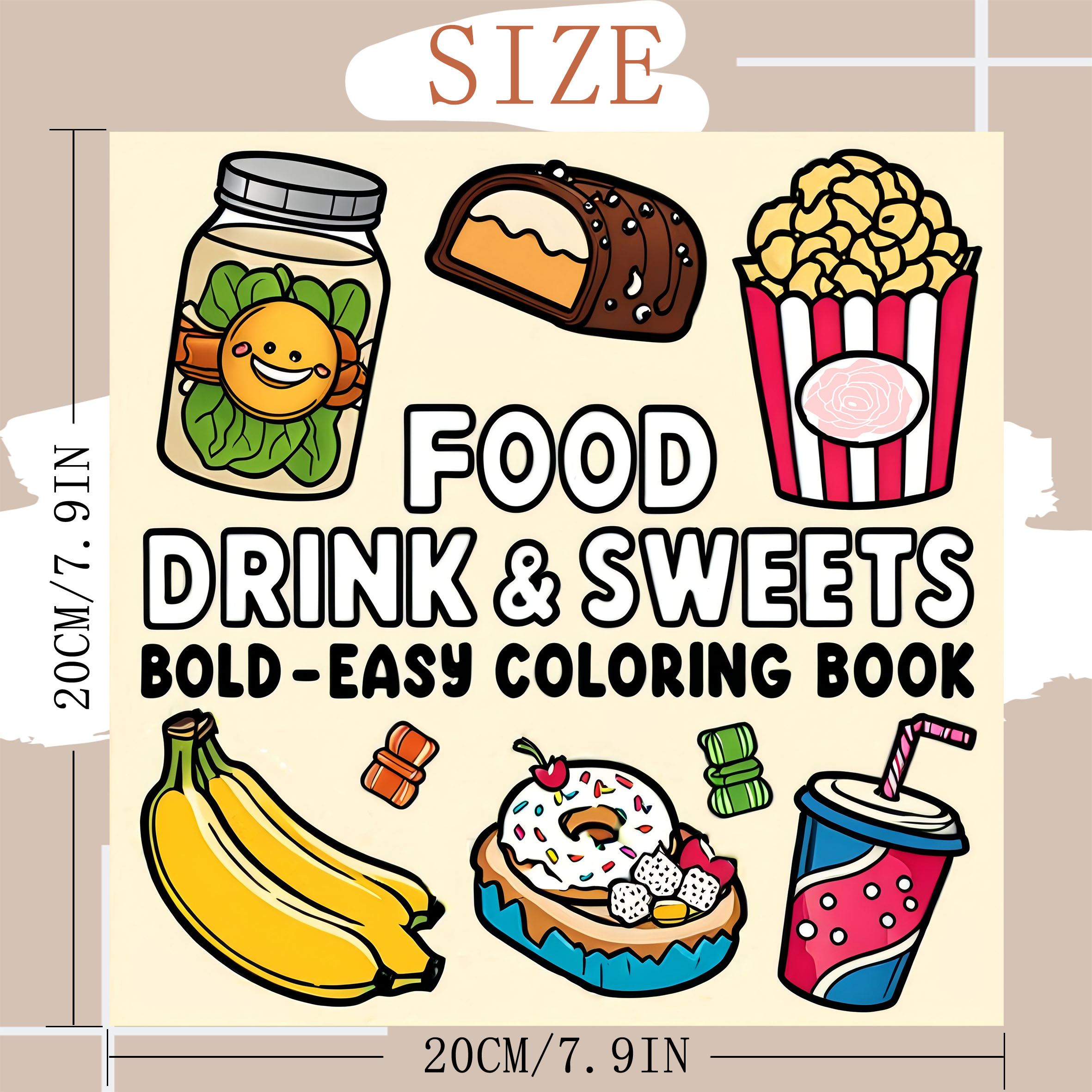 FOOD DRINK & SWEETS BOLD-EASY  – обзор и цена Food Y Snacks Coloring Book