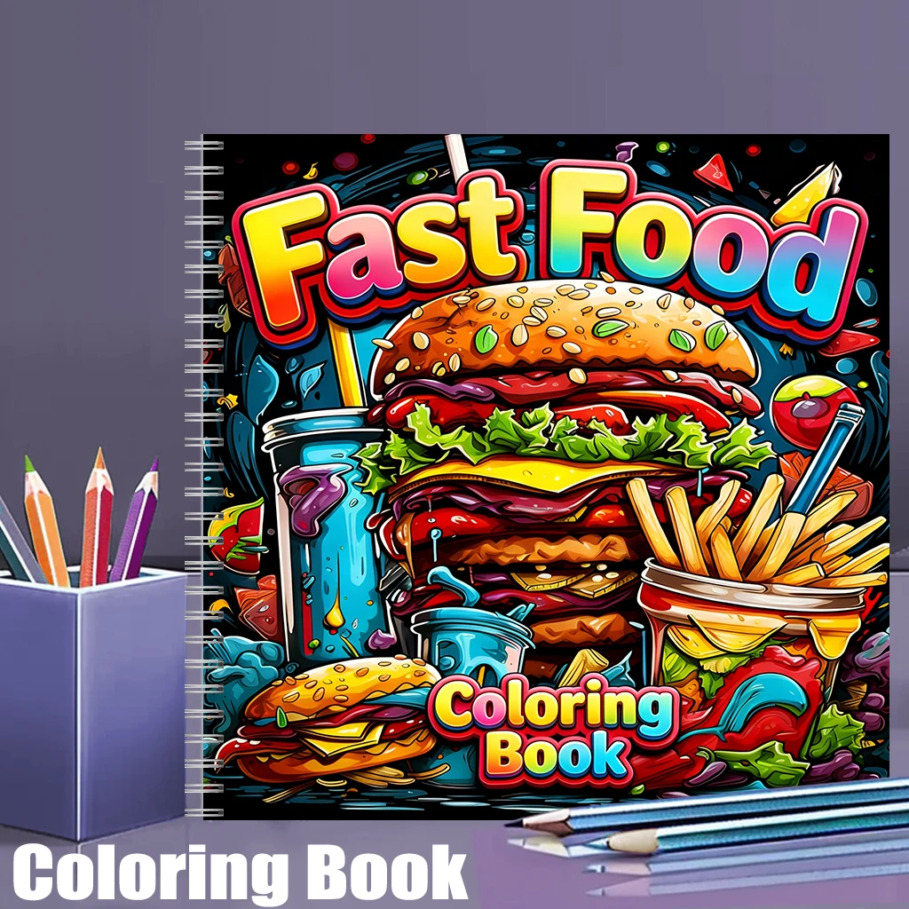 Fast Food Coloring Book for Ad – обзор и цена Food Y Snacks Coloring Book