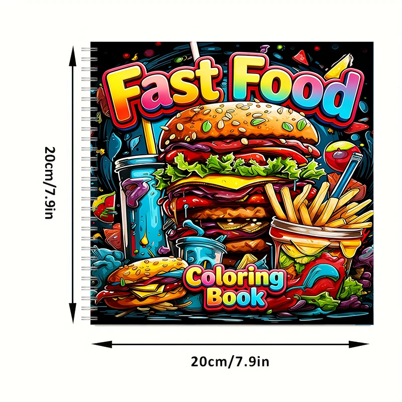 Fast Food Coloring Book for Ad – обзор и цена Food Y Snacks Coloring Book