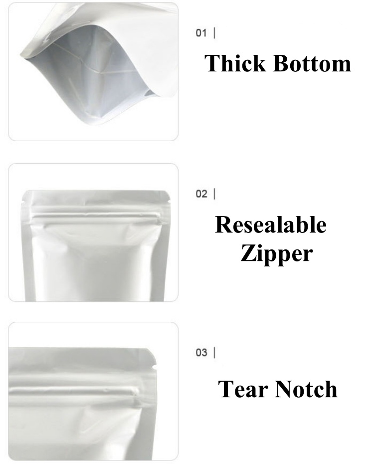 100PCS Stand-up Matte/Glossy W – обзор и цена Food Or Snacks